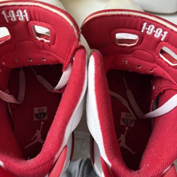 Air Jordan 6 Retro Size 7.5 Mens Hare Alternate Nike Retro Red White 384664-113 - Picture 5 of 10